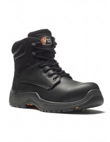 V12 Bison VR600.01Black Full-Grain  Boots Safety Footwear